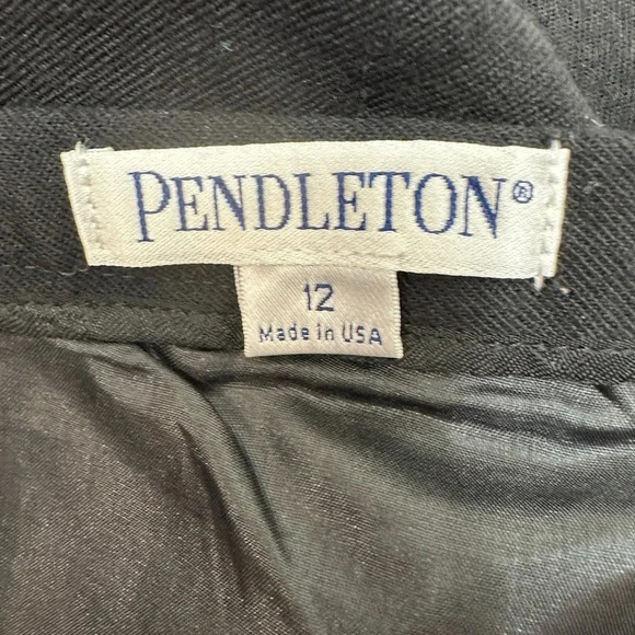 Pendleton Wool Skirt Womens Size 12 Virgin Wool Side Zip Pencil Midi Skirt - Picture 4 of 5